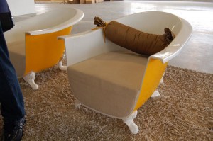 tub chair orange