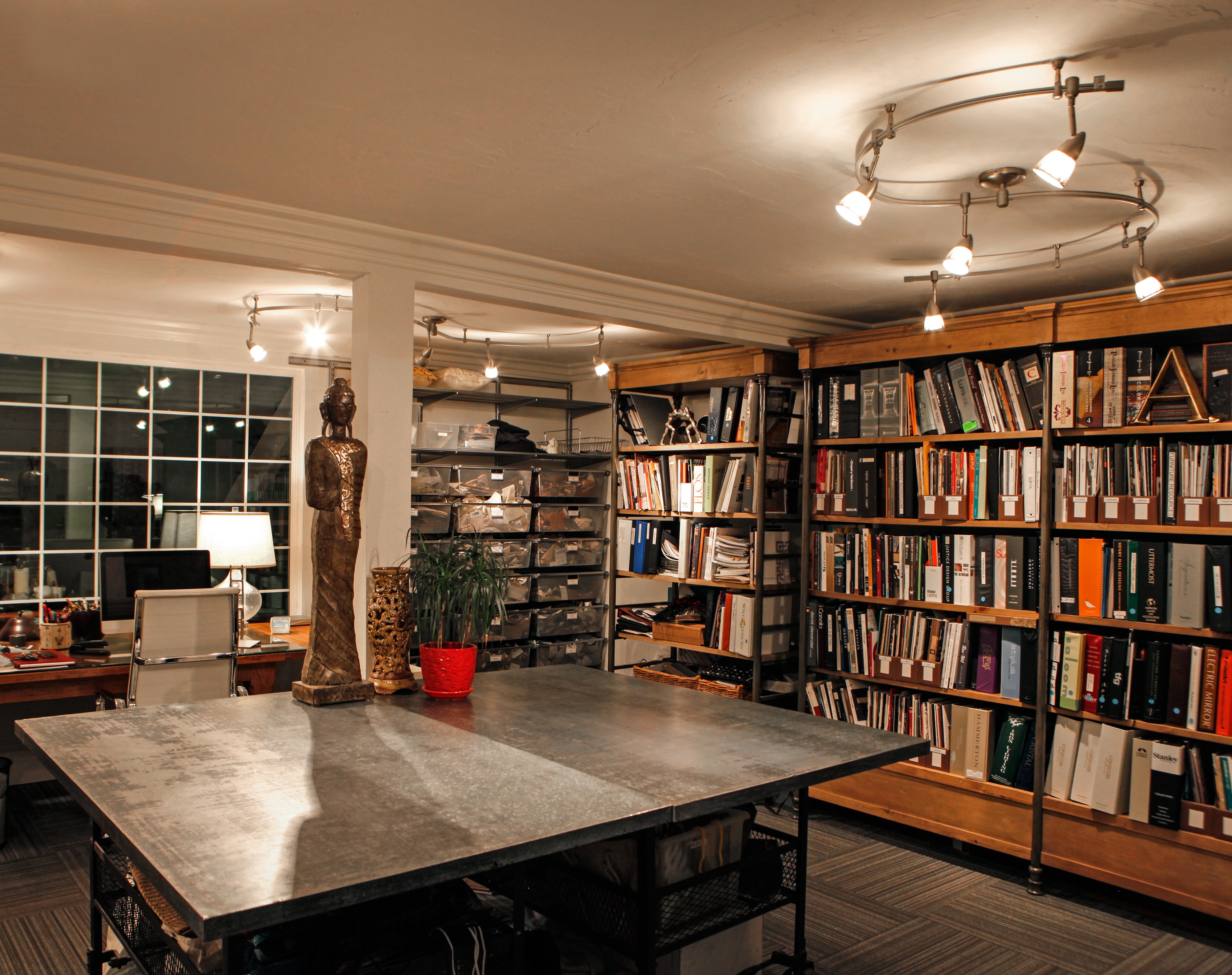 Office Interior Design with Bookcase